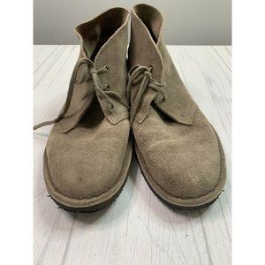 Clarks Originals Womens Taupe Tan Brown Suede Leather Chukka Desert Boots Size 9